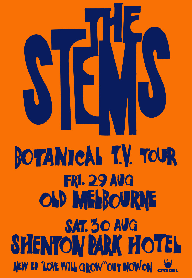 The Stems poster for Botanical TV Tour 1986